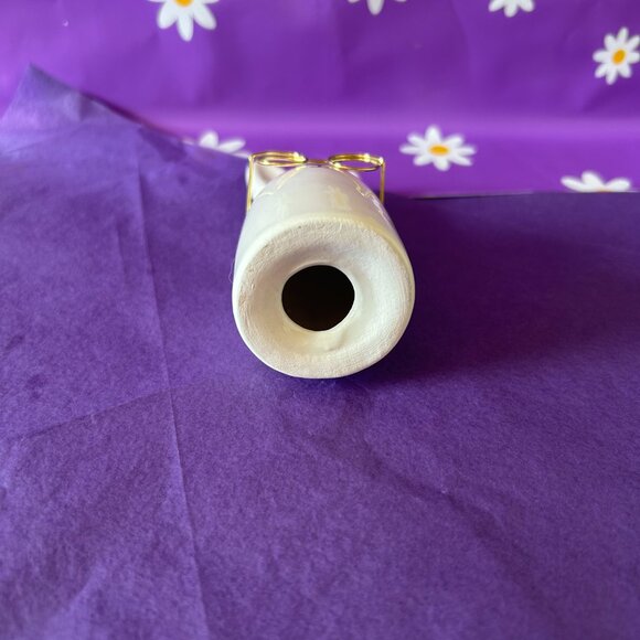 White Ceramic Bunny Figurine with Glasses (NWOT) - Picture 6 of 6